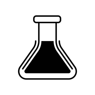 Laboratuar matarası simgesi tasarım şablonu izole edildi