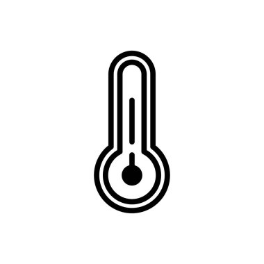 Termometre simgesi tasarım şablonu izole edilmiş illüstrasyon