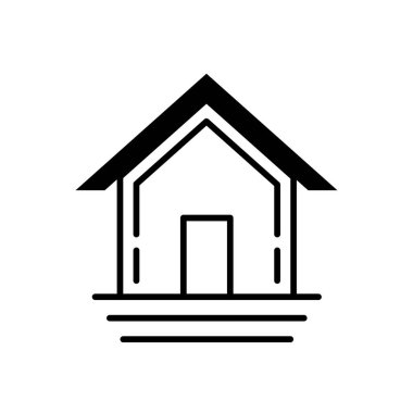 Ev simgesi tasarım şablonu izole edildi