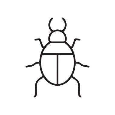 Böcek simgesi çizimi şablonu izole edilmiş illüstrasyon