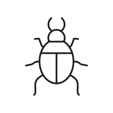 Beetle icon line design template isolated illustration clipart