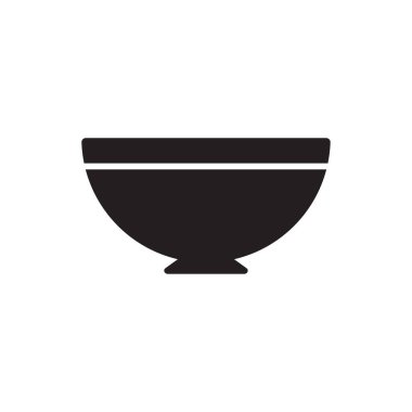 Bowl simge tasarım şablonu izole illüstrasyon