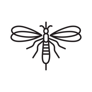 Sivrisinek simgesi tasarım şablonu izole edildi