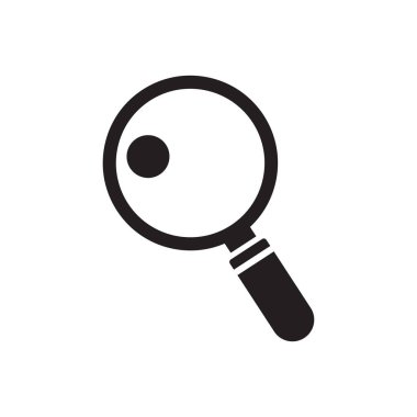 Büyütme cam simgesi tasarım şablonu izole illüstrasyon