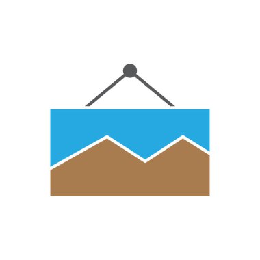 Resim simgesi tasarım şablonu izole edilmiş illüstrasyon