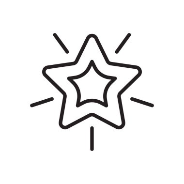 Yıldız simgesi tasarım şablonu izole illüstrasyon