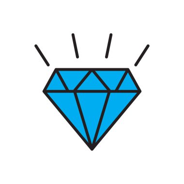 Elmas simgesi tasarım şablonu izole illüstrasyon