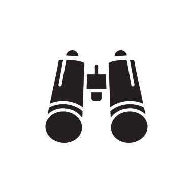 Binoküler logo tasarım şablonu izole çizimi