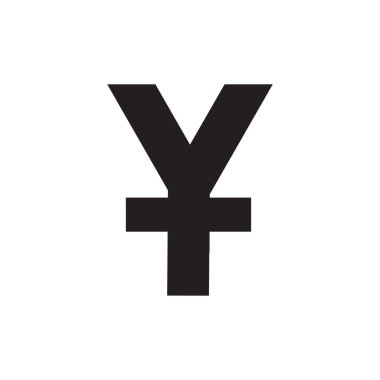 Yen simgesi tasarım şablonu izole illüstrasyon