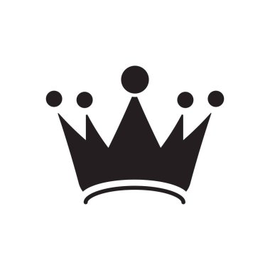 Crown simgesi logo tasarımı silueti çizimi izole edildi