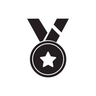 Madalya simgesi logosu tasarım şablonu izole edildi