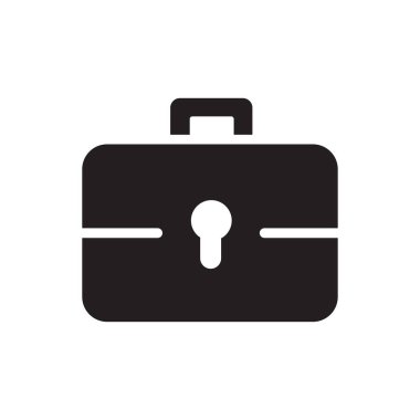 Evrak çantası simgesi logo siluet tasarım şablonu izole edildi