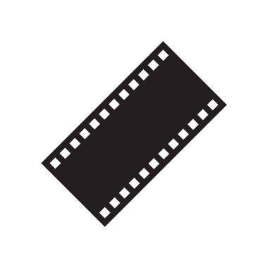 Film makarası simgesi logo tasarım şablonu izole resimleme
