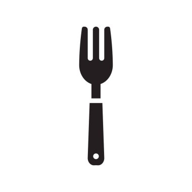 Çatal simgesi logo tasarım şablonu izole edildi