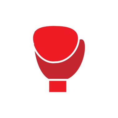 Boks eldivenleri simgesi logo tasarım şablonu izole resimleme