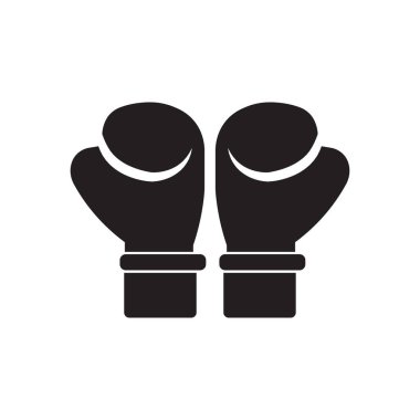 Boks eldivenleri simgesi logo tasarım şablonu izole resimleme