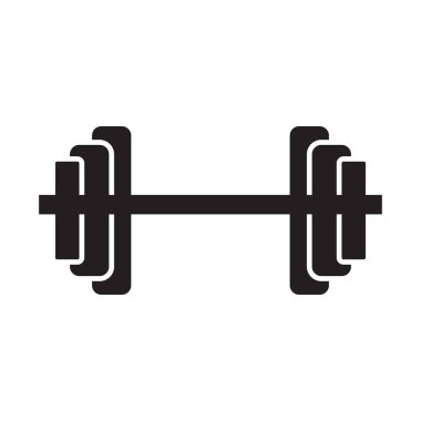 Dumbbell simge logo tasarım şablonu izole çizimi