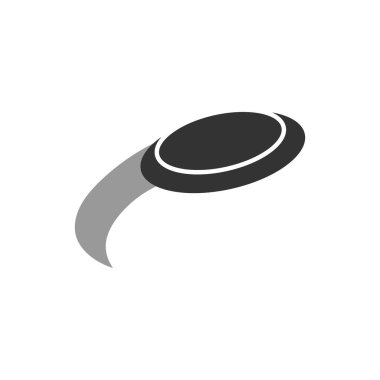 Frizbi simgesi logo tasarımı şablonu izole edilmiş illüstrasyon