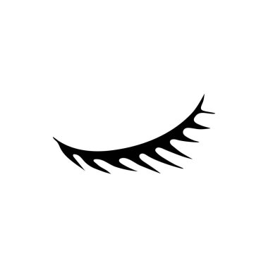Kirpik simgesi logo tasarımı şablonu izole çizimi