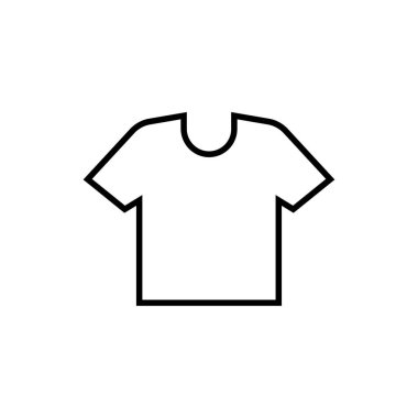 T-Shirt simgesi logo tasarımı şablonu izole çizimi