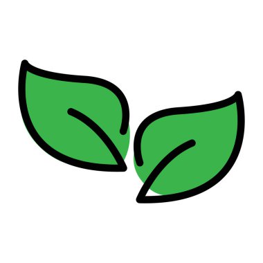 Yaprak simgesi logo tasarımı şablonu izole edilmiş illüstrasyon