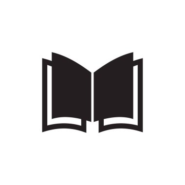 Kitap simgesi logo tasarım şablonunu aç