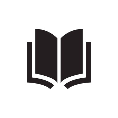 Kitap simgesi logo tasarım şablonunu aç