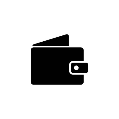 Cüzdan simgesi logo tasarım şablonu izole resimleme