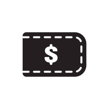 Cüzdan simgesi logo tasarım şablonu izole resimleme