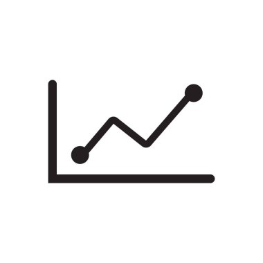 İstatistik simgesi logo tasarımı şablonu izole edilmiş illüstrasyon