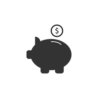 Piggybank icon logo design template isolated illustration clipart