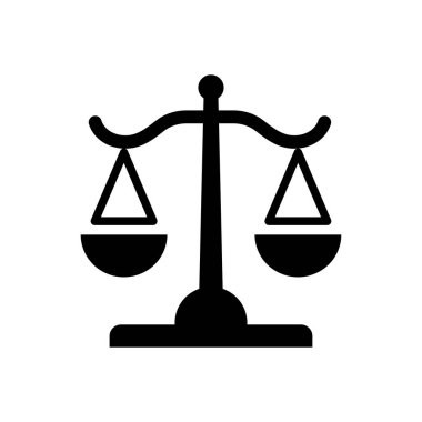 Kanun ölçekli simge logo tasarımı şablonu izole edilmiş illüstrasyon