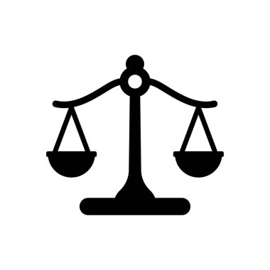 Kanun ölçekli simge logo tasarımı şablonu izole edilmiş illüstrasyon