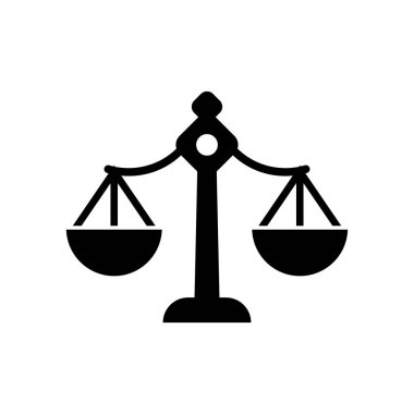 Kanun ölçekli simge logo tasarımı şablonu izole edilmiş illüstrasyon