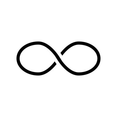 Sınırsız simge logo tasarımı şablonu izole resimleme