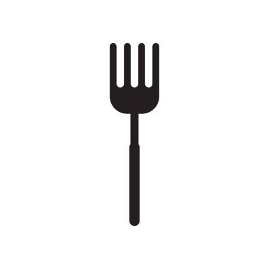 Fork icon logo design template isolated illustration clipart