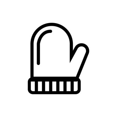 Kış eldiveni logo tasarımı şablonu izole illüstrasyon