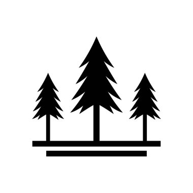 Çam ağacı simgesi logo tasarım şablonu izole resimleme