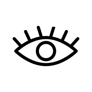 Göz simgesi logo tasarımı şablonu izole edilmiş illüstrasyon