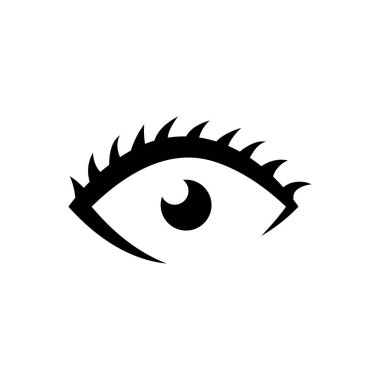 Göz simgesi logo tasarımı şablonu izole edilmiş illüstrasyon