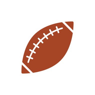Amerikan futbol ikonu logo tasarım şablonu izole resimleme