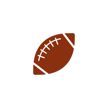 Amerikan futbol ikonu logo tasarım şablonu izole resimleme