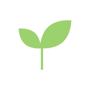 Filiz yaprağı simgesi logo tasarımı şablonu izole edilmiş illüstrasyon