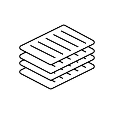 Belge simgesi logo tasarımı şablonu izole edilmiş illüstrasyon