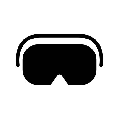 VR simge logo tasarımı şablonu izole edilmiş illüstrasyon