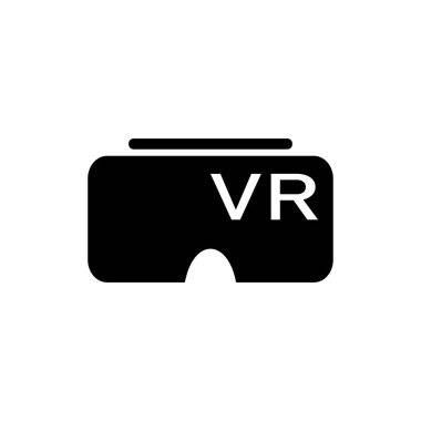 VR simge logo tasarımı şablonu izole edilmiş illüstrasyon