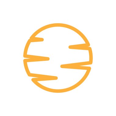 Günbatımı simgesi logo tasarımı şablonu izole edilmiş illüstrasyon