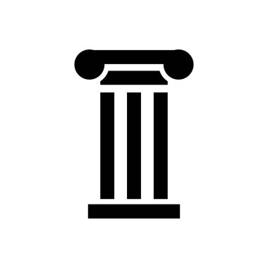 Sütun simgesi logo tasarımı şablonu izole edilmiş illüstrasyon