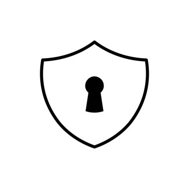 Kalkan simgesi logo tasarımı şablonu izole edilmiş illüstrasyon