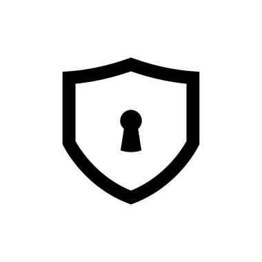 Kalkan simgesi logo tasarımı şablonu izole edilmiş illüstrasyon